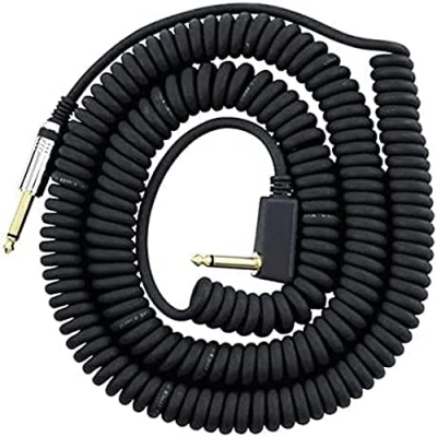 Image of Vox VCC090BK 9m Vintage Coiled Cable with Mesh Carry Bag Black