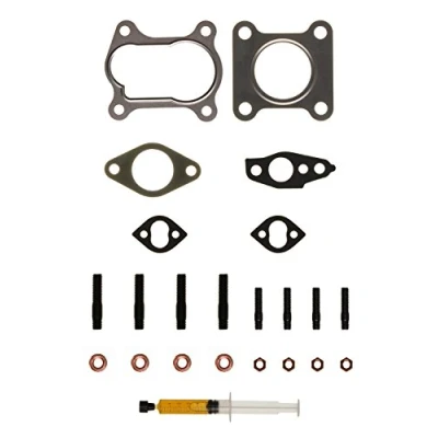 Image of 1720154011, 1720154030, 1720155030, 1720164010, 2439506 Mounting Kit, charger AJUSA JTC11063 with studs, syringe oil gaskets/seals
