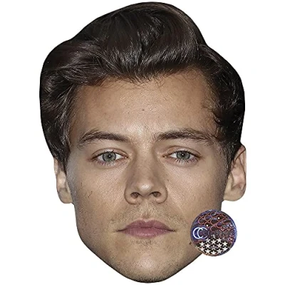 Image of Harry E. Styles (Short Hair) Celebrity Mask, Flat Card Face, Fancy Dress Mask