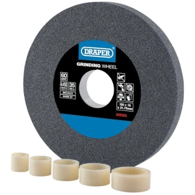Image of Draper Aluminium Oxide Bench Grinding Wheel, 150 x 16mm, 60 Grit