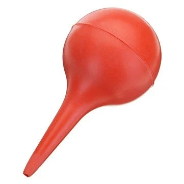 Image of Red Rubber Suction Bulb Ear Washing Syringe Squeeze Laboratory Tool (30ml)