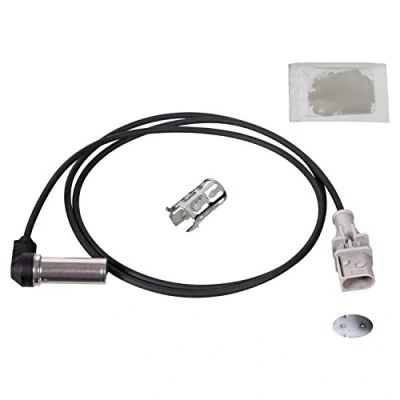 Image of 1862602, 1869290 ABS Sensor FEBI BILSTEIN 104579 Rear Axle Left, Right with sleeve, grease 1190Ohm 1315mm 1425mm