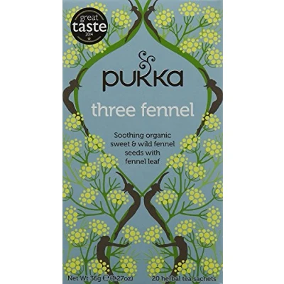 Image of Three PACKS of Pukka Herbs Ltd Fennel Tea 20 Sachets