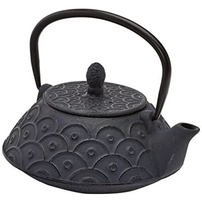 Image of IBILI Cast Iron Malaysia Teapot, 0.8 Litres, Enamel Interior, Induction Safe, Grey