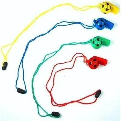 Image of 12 Football Whistles party bag fillers