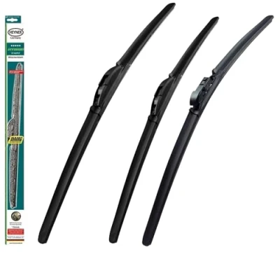 Image of HEYNER Wiper Blades Fits: Vauxhall Insignia 2008 2016 Full Set Of 3 Hybrid Windscreen Wipers HH2418PT20HH