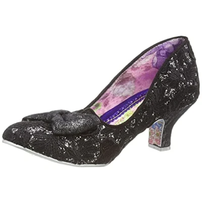 Image of Irregular Choice Dazzle Razzle Fashion Shoe, Q122 Black Lace BJ, EUR 36 (UK 3.5)
