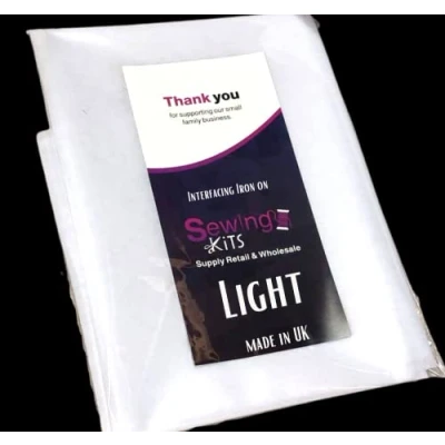 Image of Interfacing Fabric Non Woven Light Weight Fusible Iron On 75cm Wide White (3 Meters)