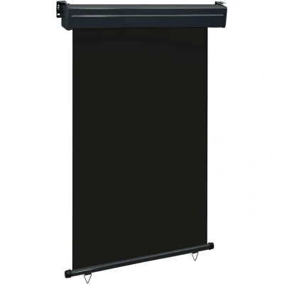 Image of vidaXL Balcony Side Awning 125x250 cm Black
