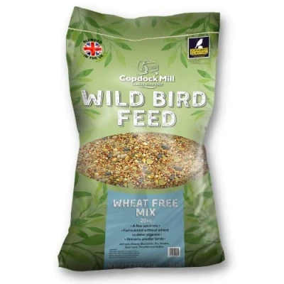 Image of Copdock Mill Wheat Free Wild Bird Seed 20kg Deters Pigeons All Year Round Food for Small Garden Birds such as Robins, Blackbirds and Sparrows 100% Natural