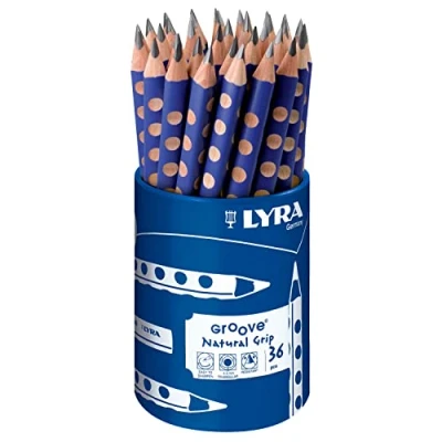 Image of LYRA Groove Graphite Triangular Pencils, 36 Pieces, B Easy Grip, Schoolpack, Ideal for Young Children and Primary Schools