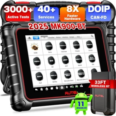 Image of Autel MaxiCOM MK900BT, 2024 8in MK900 BT Level up of MX900 MK808BT MK808S MX808S, CAN FD&amp;DOIP, Bidirectional 3000+ Active Test as MP808S MS906, 40+ Service, OE Full Diagnose, WiFi Print, 11 OS