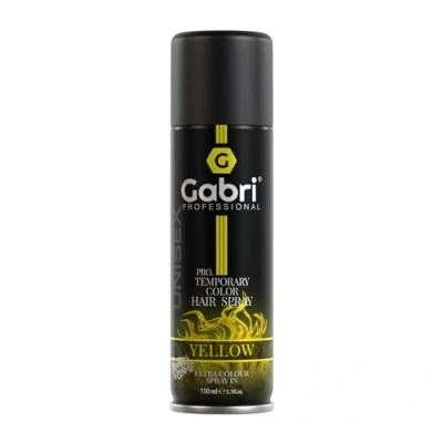 Image of G Gabri Professional Pro Temporary Colour Hair Spray, 150 ml (Yellow, ml)