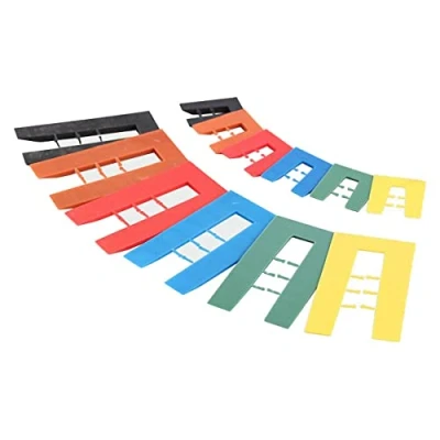 Image of TIMCO Assorted Shims Colours Colourful spacers, shims, Plastic Packers Used for Easy Quick Levelling of battens, Dry Lining Systems, Door and Window Frames 1.0 6.0mm Pack 100