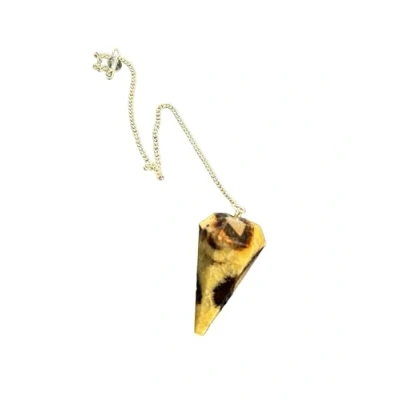 Image of Pandiui23 Natural Stone Septaria Pendulum, Crystal Vintage Hexagonal Pendulum for Dowsing, Chakra Reiki Divination Meditation Wiccan (Septaria)
