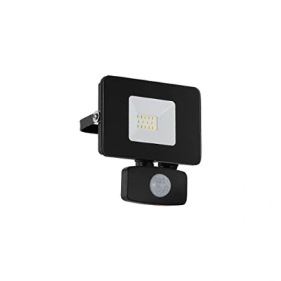 Image of EGLO Faedo 3 LED outdoor spotlight, sensor, black, 10W