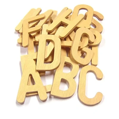 Image of Major Brushes Upper Case Wooden Alphabet Stencil Letters Pack of 26