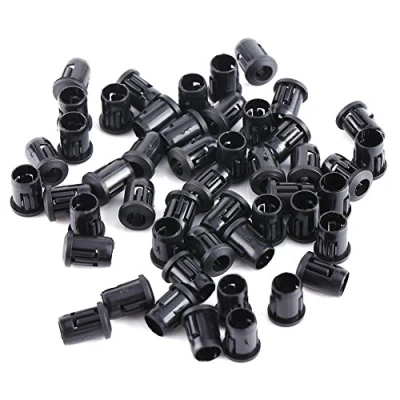 Image of 50Pcs LED Holders Nylon Black Lamp Socket Diode Holder Clip Bezel Mount Light Emitting Panel Display (5mm)