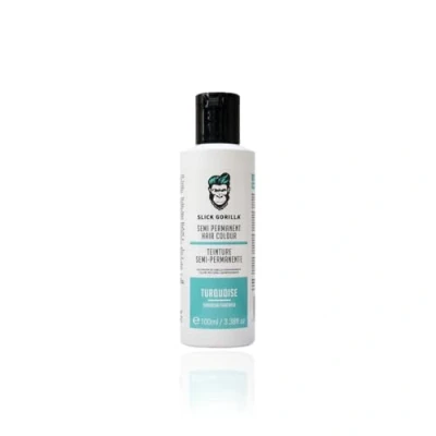Image of Slick Gorilla Vegan and Cruelty Free Semi Permanent TURQUOISE Hair Colour (3.38 Fl Oz, 100 ml TURQUOISE)