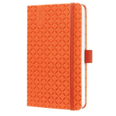Image of SIGEL J5118 Jolie Weekly Planner 2025, hardcover, 9,5 x 15 cm, 174 Pages, Orange