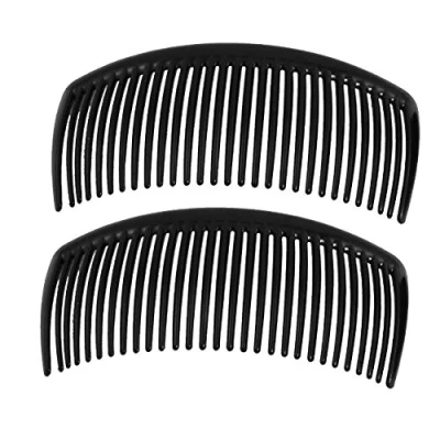 Image of 2 x Black Large 90mm Side Combs Hair Slides Making Wedding Prom Fascinator&#039;s Create