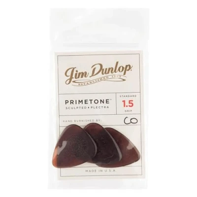 Image of Dunlop 510P1.5 Primetone® Standard Sculpted Plectra with Grip, 1.5mm, 3/Player&#039;s Pack