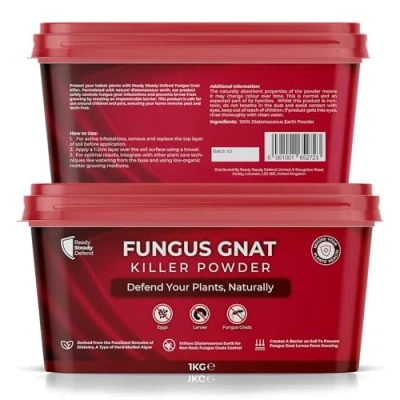 Image of Fungus Gnat Killer Powder 1kg Diatomaceous Earth Formula for Effective Control Fast Acting Gnats Indoor Plants Superior Pest House Plant Bugs