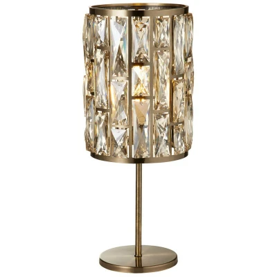 Image of Bijou Table Lamp Antique Brass, Champagne Glass
