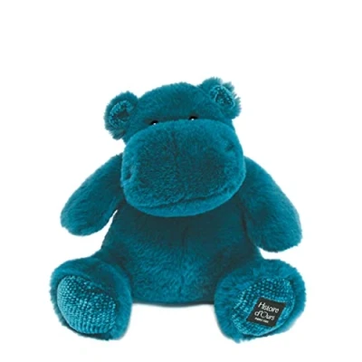 Image of Histoire d&#039;Ours Hippopotamus Hip&#039;Pop Duck Blue 25 cm Soft and Cute Plush for the Hugs Idea Birth Birthday Gift Girls Boys L&#039;Hippo HO3107