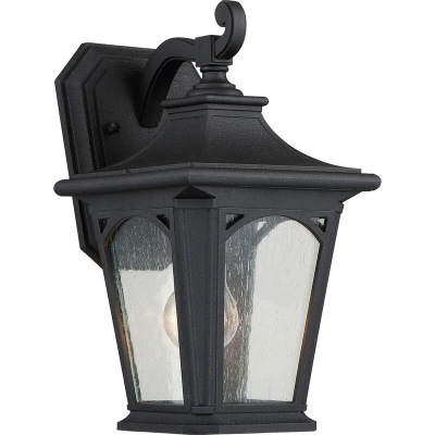 Image of Bedford 1 Light Small Wall Lantern Mystic Black Finish, E27