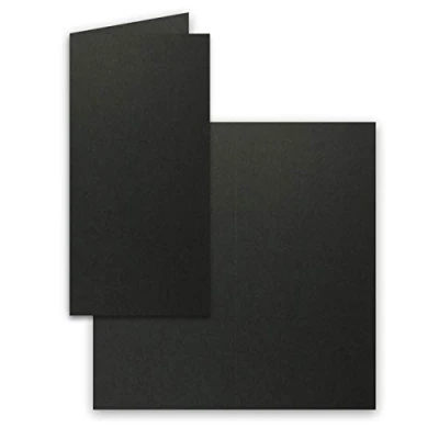 Image of Neuser FarbenFroh DIN Long Double Cards 10.5 x 21 cm Parent 25 Stück 39 Schwarz