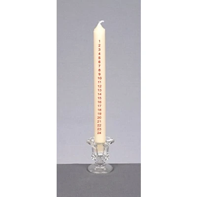 Image of Premier Decorations 25cm Ivory Advent Candle with Holder, JNS_456714