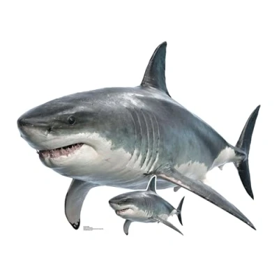 Image of Star Cutouts Shark Cardboard Cutout Real Height 94cm Width 120cm