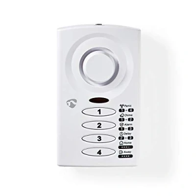 Image of Keypad Operated Alarm, Magnetic Window Door Sensor with 3 Modes, Entry Chime Panic 85dB Siren Security for Home Shop Shed Garage