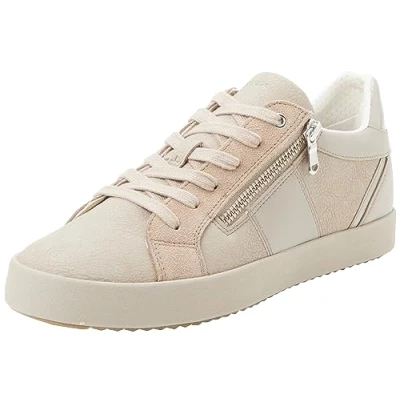 Image of Geox Girls D Blomiee Sneaker, Sand, 7 UK