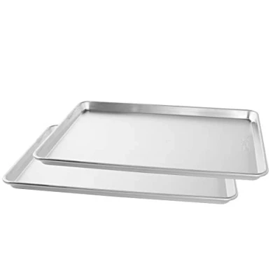 Image of Nordic Ware Naturals Big Baking Sheet, 2 Pack, Silver
