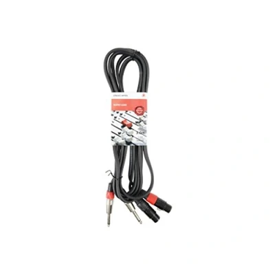 Image of Chord 2 x XLR Female to 6.3mm Mono Jack Plugs Classic Sterero Audio Cable 3.0m