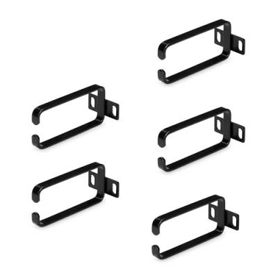 Image of StarTech.com 5 Pack 1U Vertical Cable Management D Ring Hooks, Manager For 19&quot; Server Racks/Cabinets, Wire Organizers