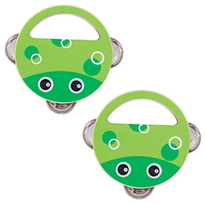 Image of Bigjigs Toys Wooden Hand Shakers (Pack of 2 Frog) Musical