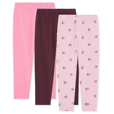 Image of Bramble &amp; Bear Unisex Baby (3 pack) Soft Leggings, Assorted Pink, 18 24 Months UK