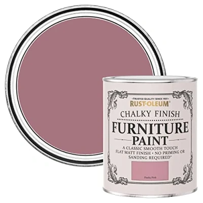 Image of Rust Oleum AMZ0041 Chalky Finish Furniture Paint Dusky Pink 750ml