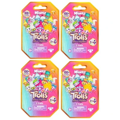 Image of DREAMWORKS TROLLS Band Together Mineez 1.5 Inch Collectible Figures 4 Bundle Packs Get 8 Figures. 100+ to Collect!