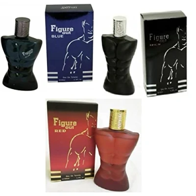 Image of Modaleo Men’s aftershave Eau De Toilette Spray for him Men Perfume 100ml EDP (Figure Out Black Red Blue 3pack)
