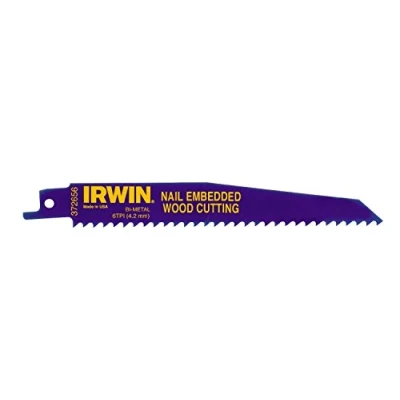 Image of Irwin 10504158 Sabre Saw Blades Nail Embeded Wood Cut (Pack of 5)