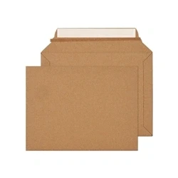 Image of Blake Corrugated Wallet Envelope Peel and Seal 233x333mm Kraft Pack 30