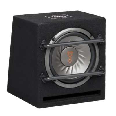 Image of JBL BassPro 8 Active Subwoofer Car Set Bass Reflex Housing 800 Watt Harman Kardon Box Woofer Inch 20 cm with 100 RMS Class D Sub Amplifier in Slot Port Box, Black