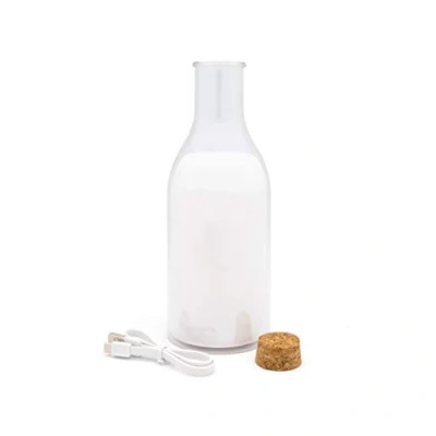 Image of Luckies of London Rechargeable USB Lamp LED Nursery Night Light in A Cute Bottle, White, 20 x 7.5 cm