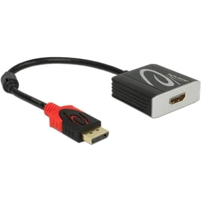 Image of DeLOCK Adaptor Cable DisplayPort 1.2 Male &gt; HDMI 2 Female Black 4 K 60Hz Active