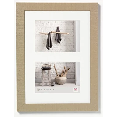Image of Walther Design HO218C Home picture frame, 2X 5 x 7 inch (2X 13 18 cm),beige brown