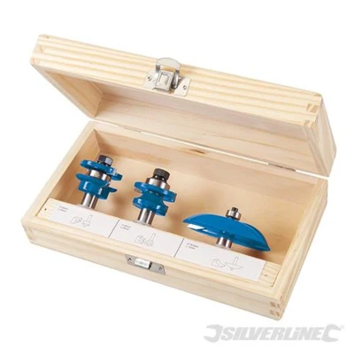 Image of Silverline 1/2&quot; TCT Panel Door Bit Set 3pce